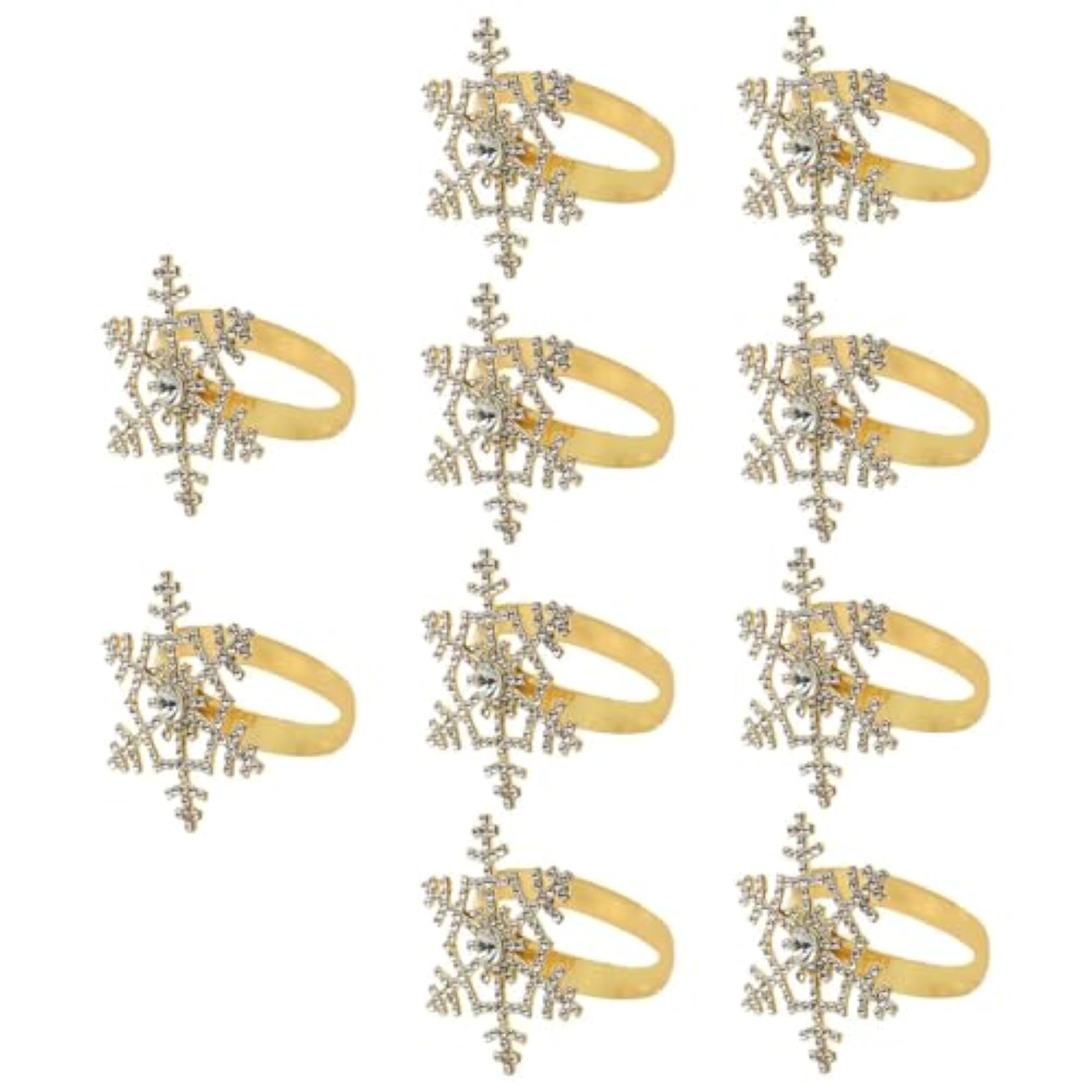 10Pcs Napkin Rings for Christmas Wedding