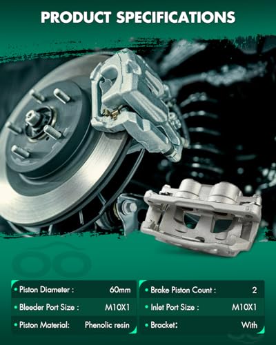 Image of SCITOO - Front Right Disc Brake Caliper Assembly w /Bracket For Dodge,For Ram Models - For 2500 2011-2018,For 3500 2011-2018,For Ram 2500 2009-2010,For Ram 3500 2009-2010 18B5172
