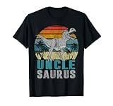 unclessaurus t rex dinosauro zio saurus festa del papà maglietta