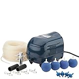 Hochwertige EPDM Membrane FIAP AIR ACTIVE SET 2.000 - Teichbelüfter - Sauerstoffversorgung - Belüfterpumpe - Belüfter - Sauerstoffanreicherung - Gartenteich - 1.500 l/h Luftleistung - Komplettset