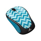 Logitech M325c Wireless Optical Mouse, Teal Chevron