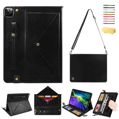 Sacoche iPad Air 13 M2 avec support et veille automatique noire