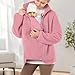 risfzuwb 𝐁𝐚𝐛𝐲 Carrier Blanket, Maternity Clothes for Fall,Women Fleece Zip Up 2 in 1 Lightweight 𝐁𝐚𝐛𝐲 Wearing Jacket Maternity Winter Coat Thicken Wearing Outerwear Kangaroo Clothes Pink