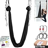 Aerial Yoga Hammock Kit 5.5 Yards Aerial Silks Yoga Swing Flying for Home Antigravity Inversion Flex