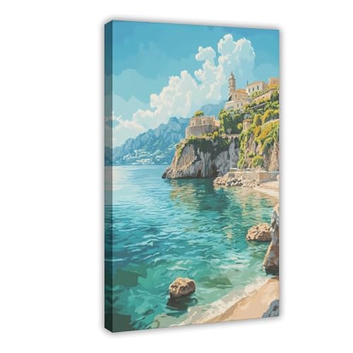 Eau turquoise d'Italie sur poster de la côte amalfitaine 40x60
