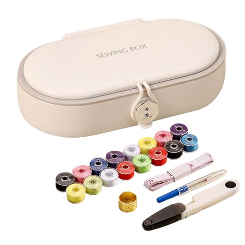 Lesunbak Kit de costura de viaje, estuche de doble capa, kit de reparación de costura, para viajes de negocios, aventuras al aire libre, escapadas, viajes, hotel