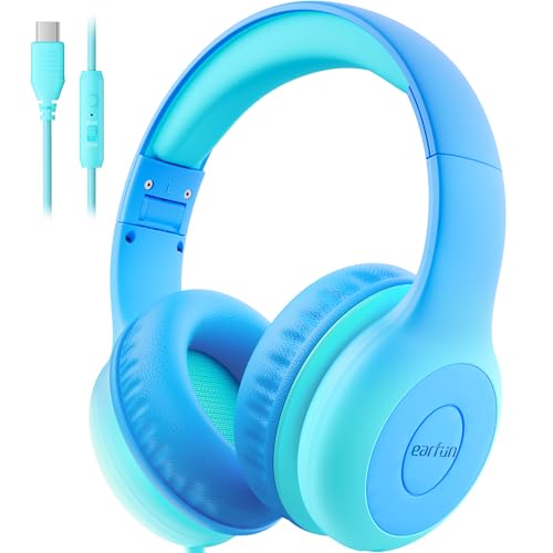 Image of EarFun K1 Kids Headphones Wired with Mic, USB Type C Headphones for Kids