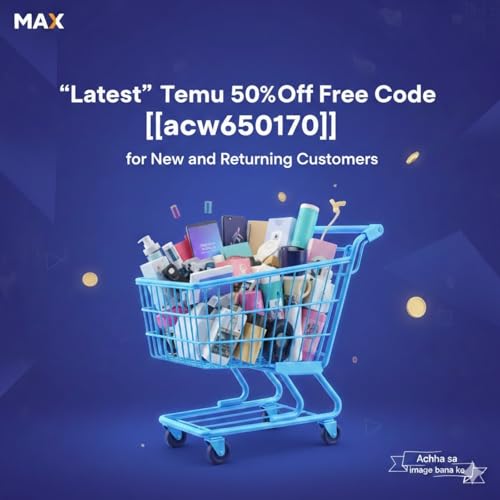 {''Latest"} Temu 50% Off Free Gift Code [(acw650170)] for New and Returning Customers cover art