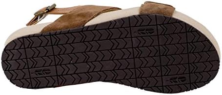 REVITALIGN Women's Adjustable Sandal Wedge, Brown, 12 | Image 6
