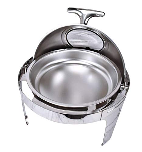 HSBAIS Speisenwärmer Buffetwärmer, Edelstahl Chafing Dish Roll-Laden Warmhaltebehälter mit Deckel Wärmebehälter für…