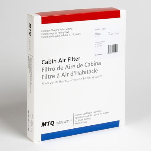 KLC79-AC001 / 97133-L1000 MTQ Auto Parts® OEM Cabin Air Filter compatible with Select 2022-25 Hyundai Kia Vehicles, Made in Korea