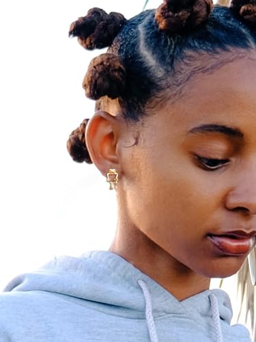 Frodete Gold Frog Earring, Copper Metal, Cute Animal Design, Hypoallergenic, for Women & Teens, Christmas Gift 20232