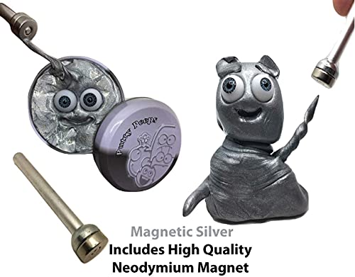 PUTTY PEEPS 2 Piece Gift Bundle for Kids– 1 Light Effects Red and 1 Magnetic Silver. Light Effects Red tin Contains 1.7oz and Magnetic Silver tin Contains 2.2oz for a Total of 3.9oz.