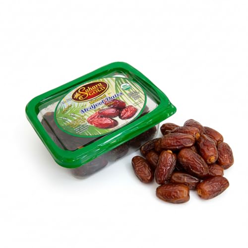 Sahara Gold Organic Medjool Dates - Whole, Sticky, Gluten-Free Natural