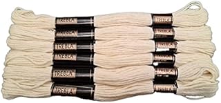 Trebla Pack of 6 Embroidery Thread/Skeins - 8m - Beige - Col. 09