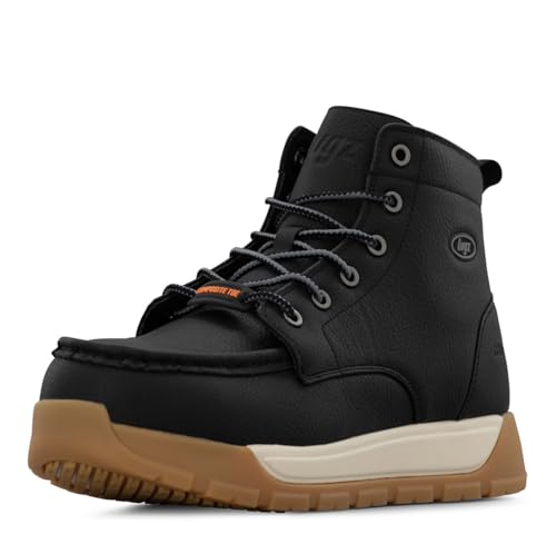 Lugz Men's Yard LX Composite Toe Work Construction Shoe, Black/Cream/Gum, 10 M