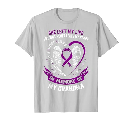 Nonna Pancreatic Cancer Awareness Memorial Loss Loved One Maglietta