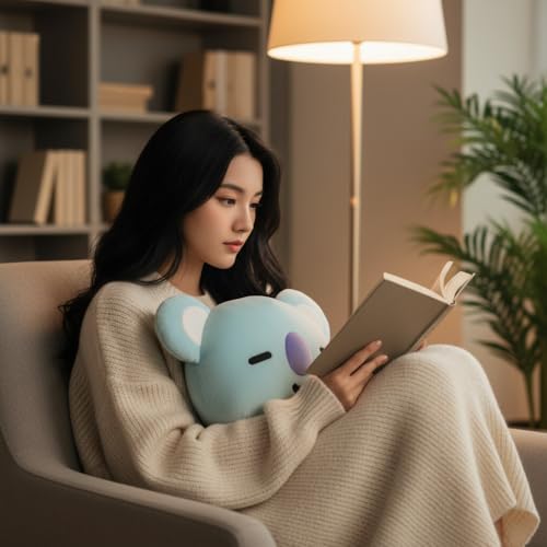 Image of MINISO BT21 KOYA Head-Shaped Plush Pillow 16 Inch | Soft Character Cushion Toy