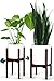 Fox & Fern Indoor Plant Stand - Adjustable Width 8" up to 12" - Dark Walnut - EXCLUDING Plant Pot