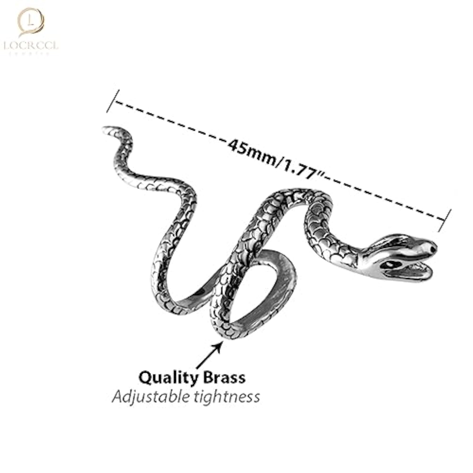 Snake Ear Cuff Stud Earring for Women, Punk Retro Climber Design