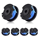 CHIHOLEN 6pcs Strimmer Spool Compatible with Ryobi RAC124 AC14RL3A, Replacement Strimmer Wire for Ryobi One+ 18V 24V 40V Strimmer, Ø1,65mm 3,4m (6 Spool)