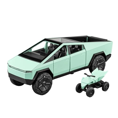 Réplique Tesla Cybertruck en métal injecté 1/32 vert de collection
