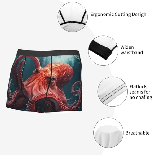 Kraken monster Red octopus sea water Men Boxer Briefs Underwear Breathable Stretch Underpants Small4