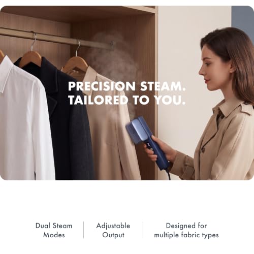 Image of nesugar G2 Pro Smart Handheld Steamer for Clothes - Global Voltage Adaptation, Palm-Sized & Lightweight (0.8lb), Dual Steam Modes, Easy Wrinkle Remover, Auto Shut-Off, Travel & Home Double Use (Blue)