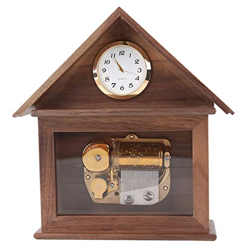 WEICHUANG Caja De Música De Casa De Madera Vintage Cover