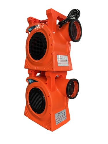 Inflatable 2 HP 2600+ CFM Turbo Commercial Air Blower Dual Air Intake Compact & Energy Efficient for Large Inflatable Bounce House, Water Slide, and Obstacle Course for Kids (YD-1500Watt)