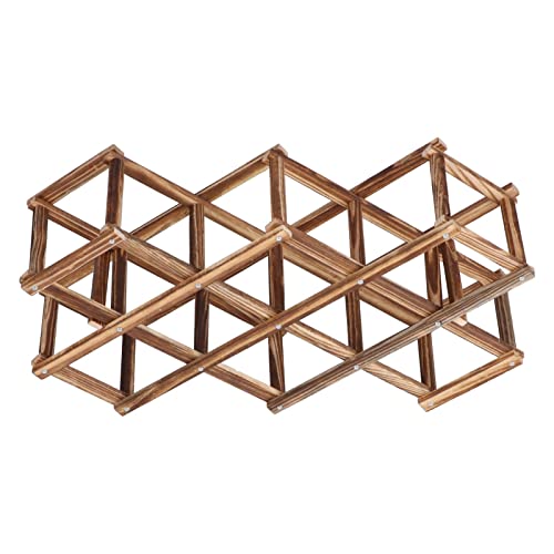 Soporte para botellas de vino de madera apilable miniatura 7