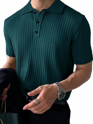 Image of Noble Monk Relax Fit |Textured| Lycra | Polo Neck T-Shirt