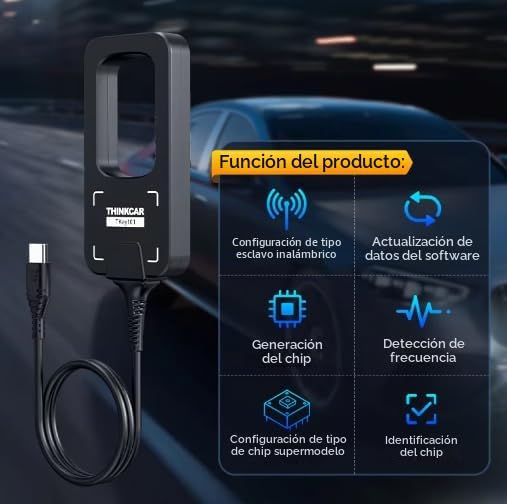 TKEY 101 - Equipo programador universal de llaves de coche con 6 llaves remotas compatibles con sistemas antirrobo