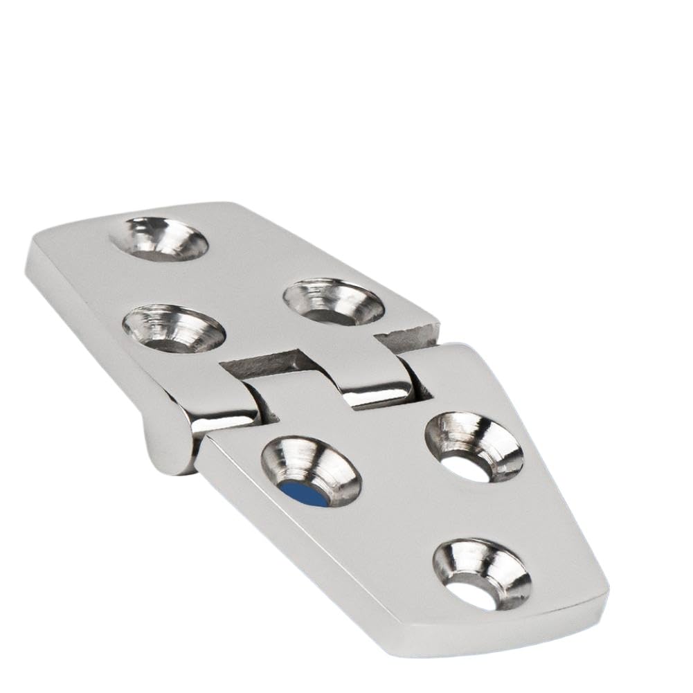 Ahkyhtgaz Onecolor Marine Back Polished Casting Hinge 316 Stainless Steel 6 Holes Flush Door Hinge Replacement 76 X 38Mm