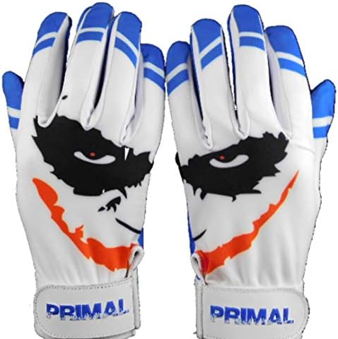 Cool Blue Smiley Baseball Batting Gloves