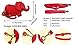 XACKWUERO Cute PU Leather Shoulder Bag Fashion Elephant Purse Novelty Animal Shaped Purse Elephant Gifts for Women (Red)