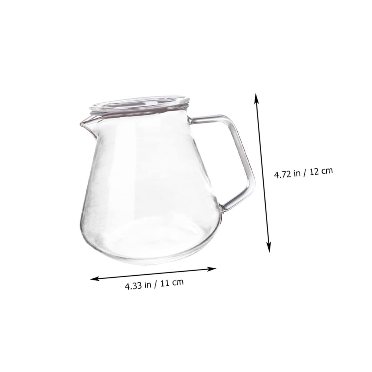 UTHCLO Multi-purpose Glass Coffee Pot 500ml Stovetop Safe Tea Kettle Hot Water Kettle