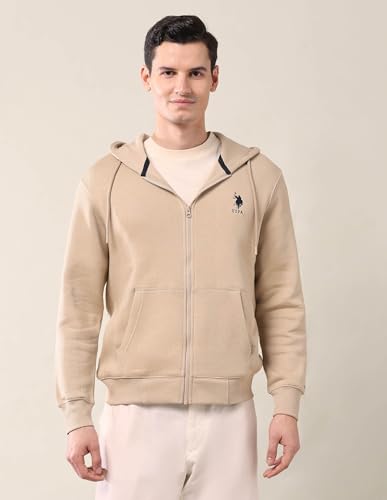 Image of U.S. Polo ASSN. Solid Regular Fit Sweatshirt for Men - Comfortable, Full Sleeves Men Sweatshirts