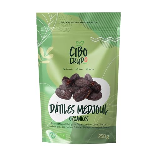Datiles Medjool Orgánicos - 250g. Datiles Medjoul Naturales. Datil Frescos y Secos. Dates Naturales y Ricos en Fibra.