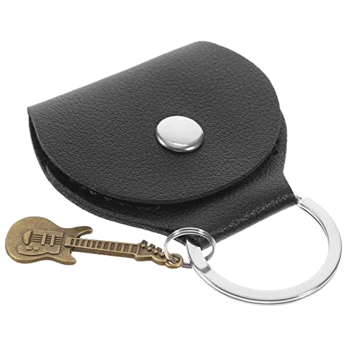 LIOOBO Guitar Picks Holder Case Portable Picks Storage Bag with Keychain Durable Reusable Guitar Pick Organizer for Acoustic Electric Guitar Bass Ukulele Compact Design for Easy