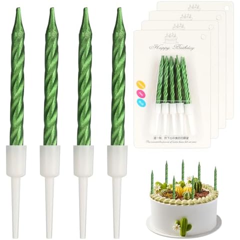40 Pcs Metallic Spiral Birthday Candles Cover