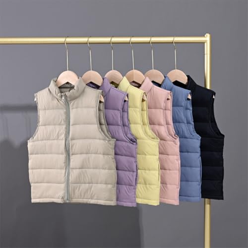Hotfiary Toddler Girl Boy Outerwear Vests Winter Sleeveless Jackets Teens Sports Warm Puffer Vest Kids Packable Outfits 2-14Y2