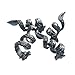 Wolf Beard Bead Coils (2) - Viking Rings for Hair, Dreads & Beards
