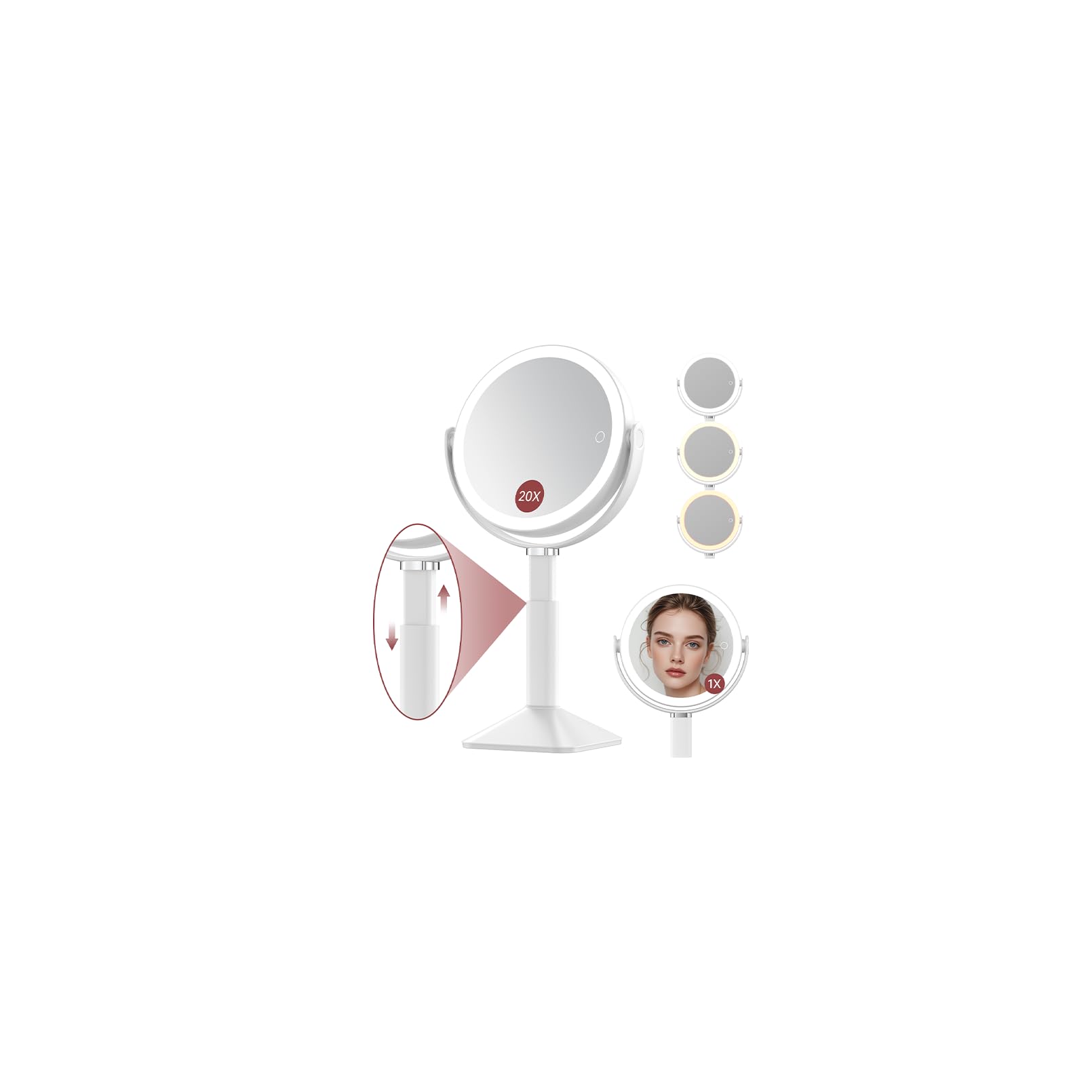 Benbilry 4000mAh Lighted Makeup Mirror
