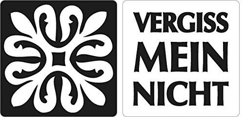 Rayher Labels Ornament, Vergissmeinnicht, 25x25mm, Colourless