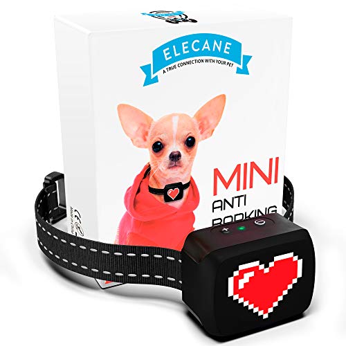 Small Dog Bark Collar Rechargeable - Anti Barking Collar for Small Dogs - Smallest Most Humane Stop Barking Collar - Dog Training No Shock Bark Collar Waterproof - Safe Pet Bark Control Device