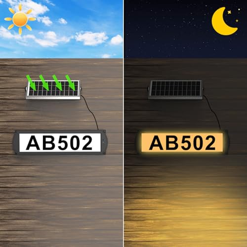 Panneau de numéro de maison à LED personnalisable avec télécommande pour plaque d'adresse - 7