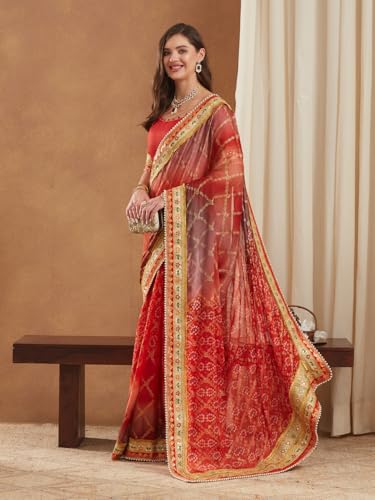 Image of Women's Banarasi Silk With Jacquard Print Saree With Blouse