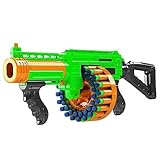 Dart Zone Villainator - Pump-Action Blaster - Riesige 40-Dart Superdrum - Inkl. 40 Darts & Abnehmbarer Schulterstütze - Profi-Leistung - Kompatibel mit Nerf Darts