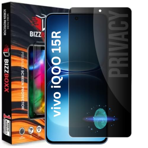 Image of Privacy Screen Protector For iQOO 15R - Anti-Spy Tempered Glass Gurad, Protect Sensitive Information, Privacy in Public, Fingerprint Working (iQOO /IQ 15 R - 6.59 Inch) - Pack of 1